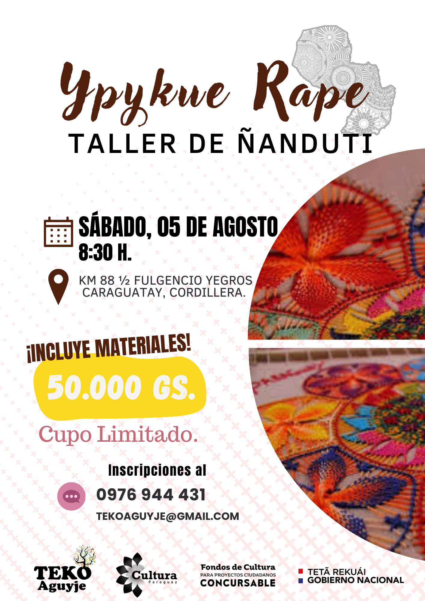 En Caraguatay, mañana se realiza el segundo taller de artesanías con apoyo de la SNC imagen