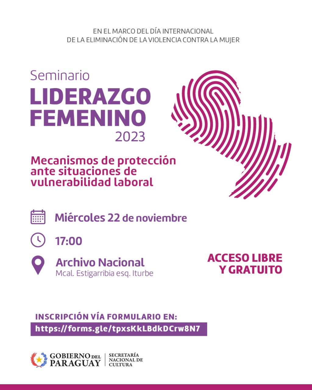 SNC invita al Seminario en Liderazgo Femenino 2023 – Mecanismos de protección ante situaciones de vulnerabilidad laboral imagen