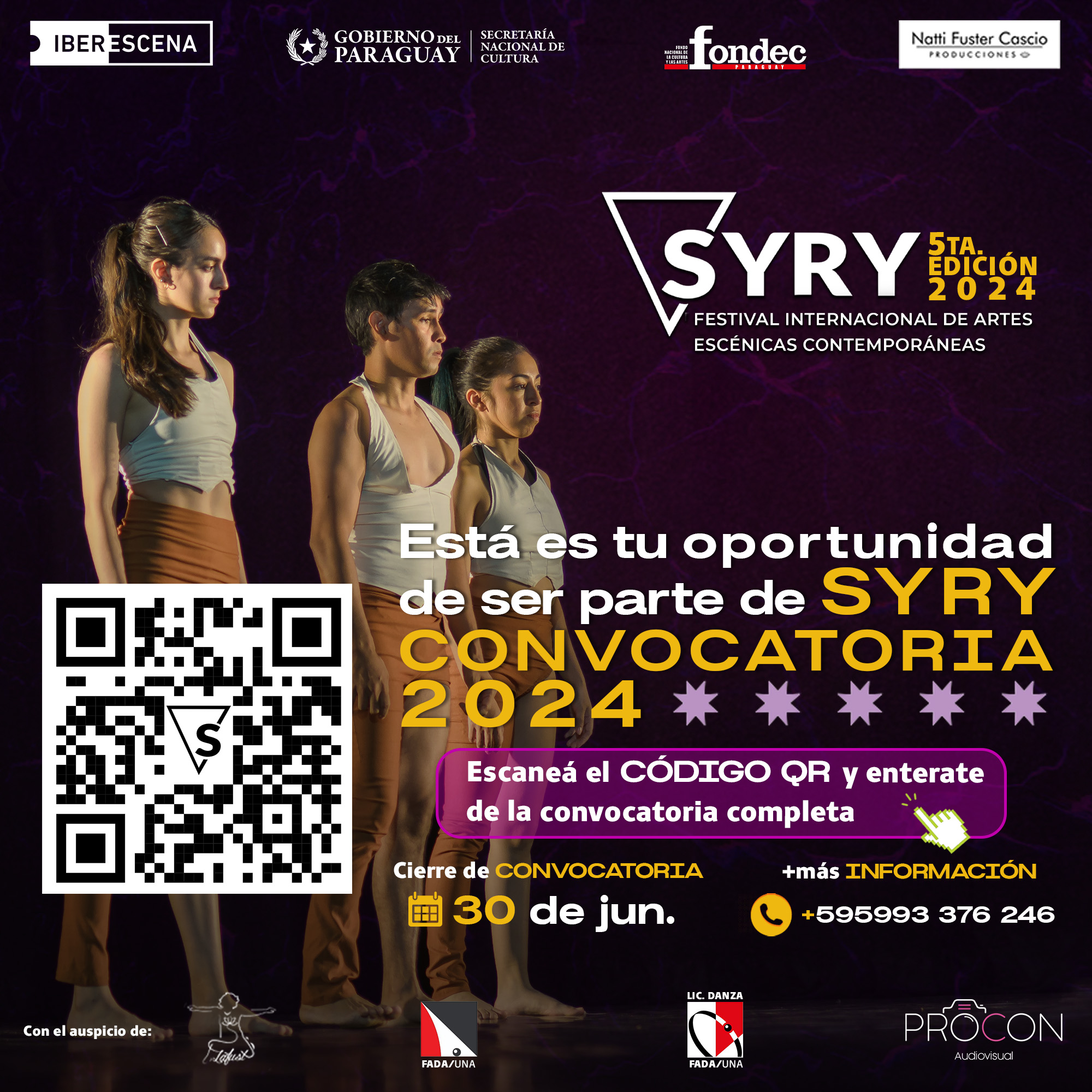 Festival Syry abre convocatoria para talentos de Artes Escénicas Contemporáneas imagen