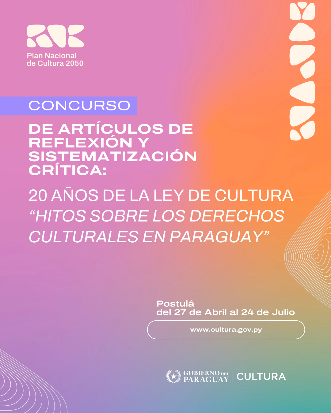 Cultura lanza concurso sobre 20 años de políticas culturales en Paraguay imagen